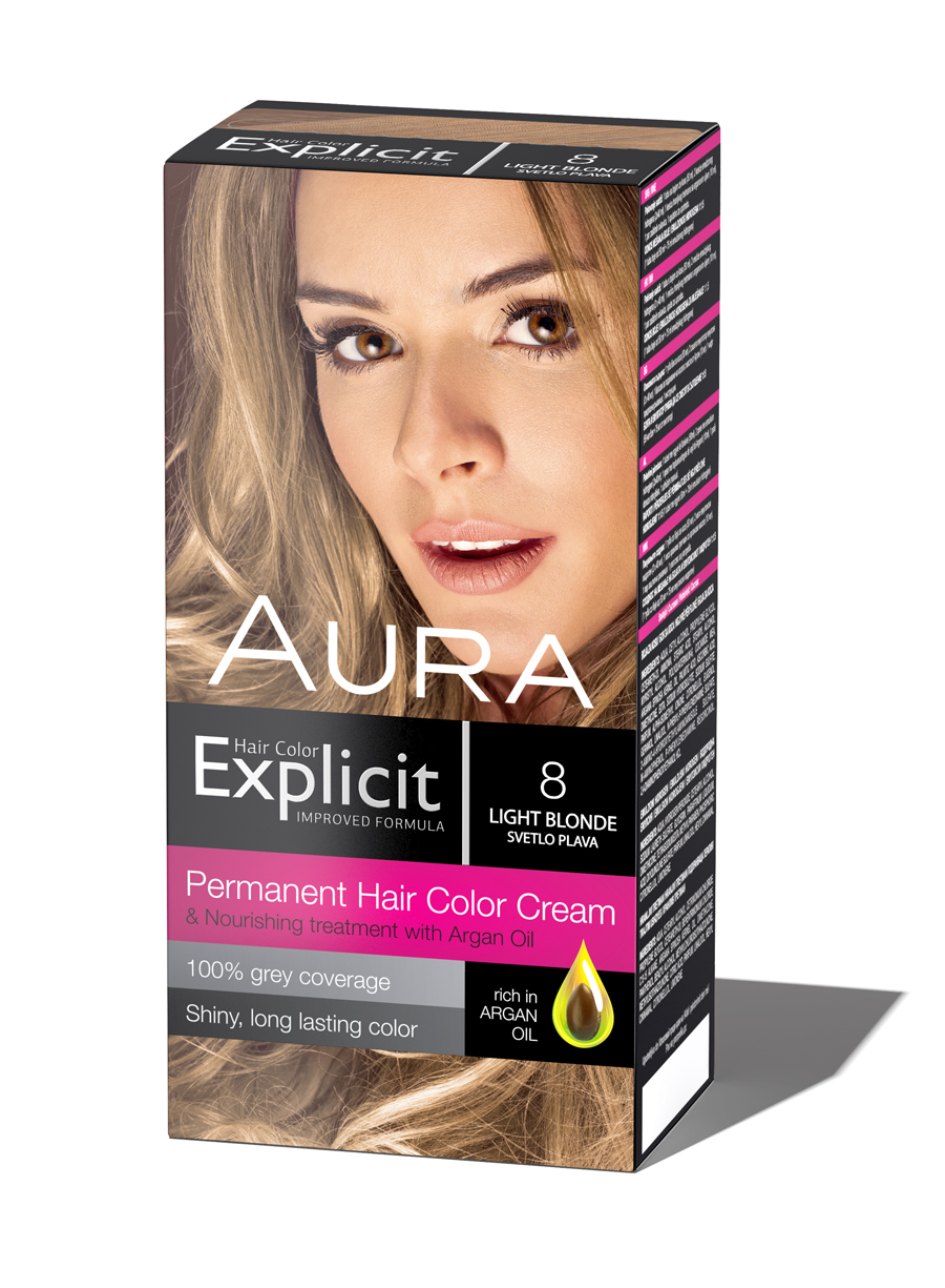 Explicit hair colour 8 Light blonde 