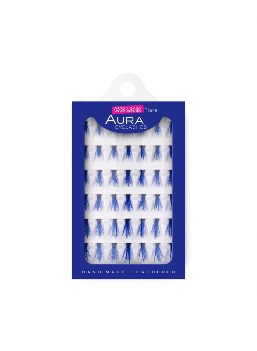 Colored false eyelashes, BLUE 
