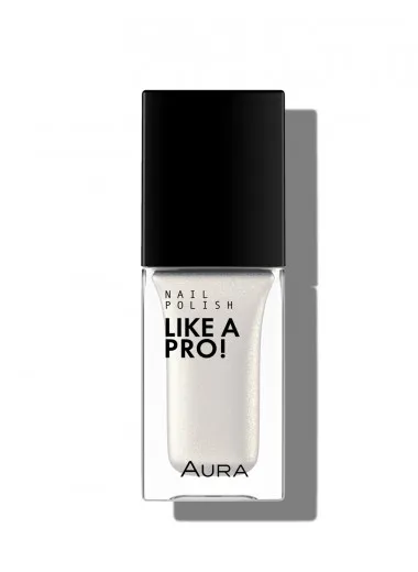 Nail Polish Like a PRO! 101 White With Gold Shimmer 