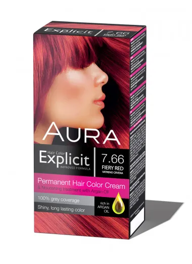Explicit hair colour 7.66 Feiry red 