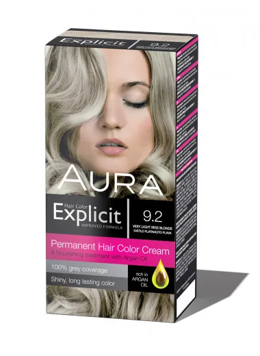 Explicit hair colour 9.2 Very light irise 