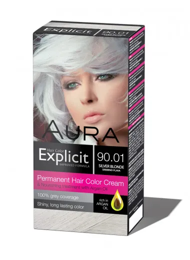 Explicit hair colour 90.01 Silver Blonde 