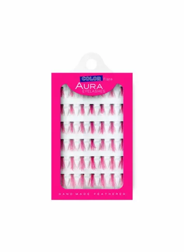 Colored false eyelashes, PINK 